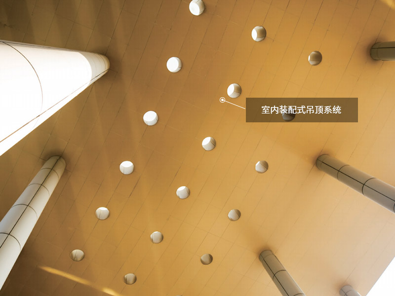 室内装配式铝蜂窝复合吊顶板系统